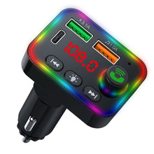 Load image into Gallery viewer, P4 Led Display Car Handsfree Audio Receiver Voltage Detection Car Kit Mp3 Modulator Player Stereo Bluetooth 64g 87.5mhz108.0mhz