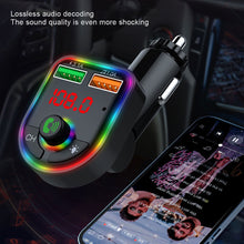 Load image into Gallery viewer, P6 Led Display Car Handsfree Audio Receiver Voltage Detection Car Kit Mp3 Modulator Player Stereo Bluetooth 64g 87.5mhz108.0mhz