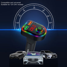 Load image into Gallery viewer, P6 Led Display Car Handsfree Audio Receiver Voltage Detection Car Kit Mp3 Modulator Player Stereo Bluetooth 64g 87.5mhz108.0mhz