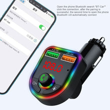 Load image into Gallery viewer, P6 Led Display Car Handsfree Audio Receiver Voltage Detection Car Kit Mp3 Modulator Player Stereo Bluetooth 64g 87.5mhz108.0mhz