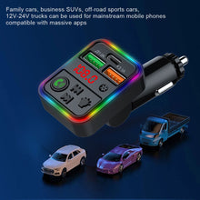 Load image into Gallery viewer, P18 FM Transmitter Audio Receiver MP3 Player 3.1A 2 USB Fast Charging Handsfree Bluetooth-compatible 5.0 Car Kit