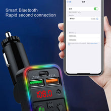 Load image into Gallery viewer, P18 FM Transmitter Audio Receiver MP3 Player 3.1A 2 USB Fast Charging Handsfree Bluetooth-compatible 5.0 Car Kit