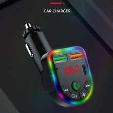Load image into Gallery viewer, P19 FM Transmitter Audio Receiver MP3 Player 3.1A 2 USB Fast Charging Handsfree Bluetooth-compatible 5.0 Car Kit