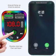 Load image into Gallery viewer, F20 Car Bluetooth 5.0 FM Transmitter Wireless Handsfree Audio Receiver MP3 Player LED 3.1A Dual USB Fast Charger Car Accessories Kit