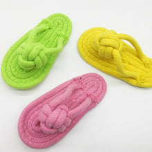 Load image into Gallery viewer, Pet Dog Cotton Slipper Rope Toy Dog Chewing Squeaky Toy Pet Teeth Training Molar Toys Interactive Dog Chew Toy