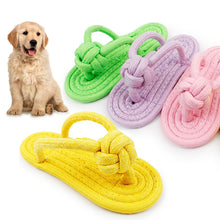 Load image into Gallery viewer, Pet Dog Cotton Slipper Rope Toy Dog Chewing Squeaky Toy Pet Teeth Training Molar Toys Interactive Dog Chew Toy