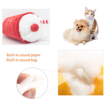 Load image into Gallery viewer, Plush Burgers Chips Dog Toy Dog Chewing Squeaky Toy Press Sound Squeak Pet Teeth Training Molar Toys Dog Chew Toy with Squeaker