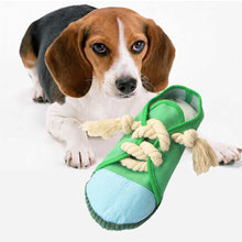 Load image into Gallery viewer, Imitation Canvas Shoes Pet Dog Bite Toy Teeth Training Molar Toys Puppy Sound Squeak Soft Chew Toy for Small Large Dogs Bite Resistant