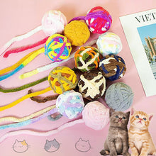 Load image into Gallery viewer, Funny Cat Toys Colorful Yarn Balls With Bell Sounding Interactive Chewing Toys For Kittens Stuffed Toys Ball Cat Supplies
