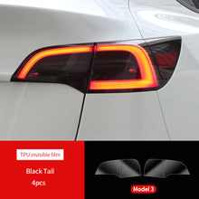 Load image into Gallery viewer, 2Pcs/4Pcs TPU Car Blackened Headlight Taillight Foglight Protective Film Headlight Tail Lamp Color Changing Films For Tesla Model 3 Y
