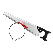 Load image into Gallery viewer, Halloween Horror Props Blood Fake Ax Saws Knife Headband for Halloween Party Masquerade Mischief Props Decoration Kids Toy Gifts