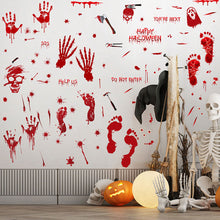 Load image into Gallery viewer, Halloween Party Plastic Blood Knife Tools Set Horror Spooky Haunted House Hanging Knife Garland Banner Sticker Background Decoration