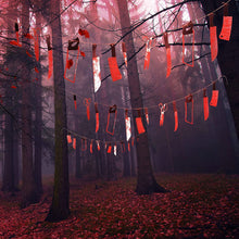 Load image into Gallery viewer, Halloween Party Plastic Blood Knife Tools Set Horror Spooky Haunted House Hanging Knife Garland Banner Sticker Background Decoration
