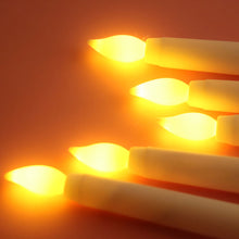 Load image into Gallery viewer, LED Flameless Pointed Candle Light Electronic Candles Battery Powered Long Candle Light for Party Wedding Christmas Event Halloween