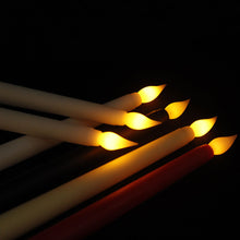 Load image into Gallery viewer, LED Flameless Pointed Candle Light Electronic Candles Battery Powered Long Candle Light for Party Wedding Christmas Event Halloween