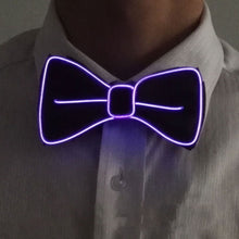 Load image into Gallery viewer, Glow in the Dark LED Bow Tie Luminous Flashing Necktie For Birthday Party Wedding Christmas Decoration Halloween Cosplay Costume