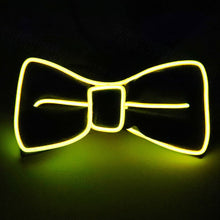Load image into Gallery viewer, Glow in the Dark LED Bow Tie Luminous Flashing Necktie For Birthday Party Wedding Christmas Decoration Halloween Cosplay Costume