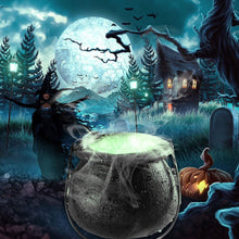 Load image into Gallery viewer, Halloween Witch Pot Smoke Machine Fog Maker Water Fountain Fogger Color Changing Mist Machine Party Prop Halloween Decoration