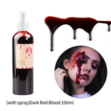 Load image into Gallery viewer, 30/50/150ml Fake Blood Prop Halloween Decoration Horror Cosplay Cosmetics Artificial Plasma Party Supplies Pranks DIY Halloween Supplies