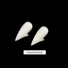 Load image into Gallery viewer, 1Pair Vampire Teeth Zombie Fangs DIY Cosplay Props DIY Solid Denture Adhesive Solid Glue False Teeth Resin Fangs for Masquerade Decoration