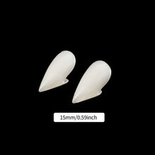 Load image into Gallery viewer, 1Pair Vampire Teeth Zombie Fangs DIY Cosplay Props DIY Solid Denture Adhesive Solid Glue False Teeth Resin Fangs for Masquerade Decoration