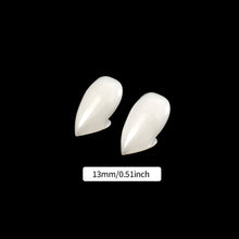 Load image into Gallery viewer, 1Pair Vampire Teeth Zombie Fangs DIY Cosplay Props DIY Solid Denture Adhesive Solid Glue False Teeth Resin Fangs for Masquerade Decoration