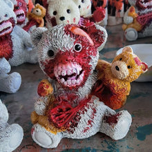 Load image into Gallery viewer, Resin Halloween Bear Plush Horror Bear Ornament Halloween Bloody Bear Halloween Party Home Garden Decoration