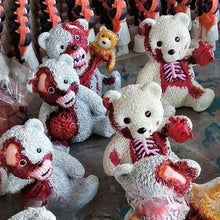 Load image into Gallery viewer, Resin Halloween Bear Plush Horror Bear Ornament Halloween Bloody Bear Halloween Party Home Garden Decoration