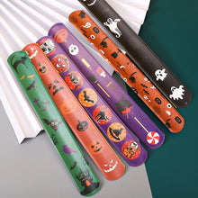 Load image into Gallery viewer, 5/10pcs Halloween Slap Bracelet Cartoon Skeleton Wrist Strap Christmas Kid Friendship Couples Bracelets Cosplay Party Decoration