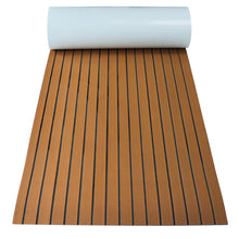 Load image into Gallery viewer, 2.4M Self-Adhesive EVA Foam Boat Marine Flooring Faux Teak Decking Sheet Striped Yacht Mat Decking Boat EVA Foam Floor Mat