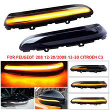 Load image into Gallery viewer, 2Pcs Car LED Dynamic Turn Signal Light Flashing Indicator Sequential Blinker Lamps For Peugeot 208 2008 2012-2020 Citroen C3 2016-