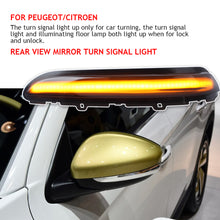 Load image into Gallery viewer, 2Pcs Car LED Dynamic Turn Signal Light Flashing Indicator Sequential Blinker Lamps For Peugeot 208 2008 2012-2020 Citroen C3 2016-