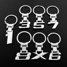Load image into Gallery viewer, Zinc Alloy Car Keychain Key Ring Metal Number Emblem Key Chain Car Accessory Charm For BMW Auto X1 X3 X5 E3 E5 Z4