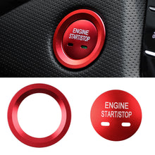 Load image into Gallery viewer, 2Pcs Car Start Ignition Engine Start Stop Button Ring Cover Trim Sticker For Cadillac XT5 CT6 SRX CTS XTS Button Decoration Switch Accessories