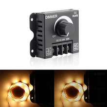 Load image into Gallery viewer, DC12V-24V 30A LED Dimmer Switch 360W Voltage Adjustable Regulator Controller For LED Strip Light Lamp Dimming Dimmers