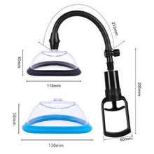 Load image into Gallery viewer, 130mm Manual Pussy Pump Vagina Clitoris Sucker Women Breast Massage Nipple Stimulator Enlarge Vacuum Pump Cover Adult Sex Toys