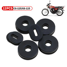 Load image into Gallery viewer, 12Pcs Rubber Motorcycle Side Cover Grommets Pads Fairing Bolts Goldwing for Honda CG125 CB 100 550K 550F 750F CB125S CL XL 100 125 SL
