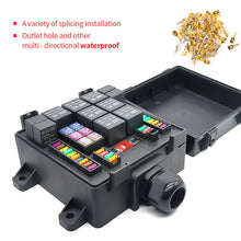 Load image into Gallery viewer, Multi-way Car Lighting Audio Modification Control Terminal Recreation Relay Socket Box Blade Fuse Holder Automotive RV