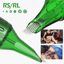 Load image into Gallery viewer, 10Pcs/box Disposable Original Tattoo Needle RL RS Disposable Sterilized Safety Tattoo Needle for Cartridge Machines Grips