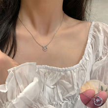 Load image into Gallery viewer, Geometric Ring Zircon Necklace Simple Temperamental Alloy Necklace Clavicle Chain Jewelry Accessory for Women