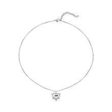 Load image into Gallery viewer, Colorful Heart Shaped Pendant Necklace Simple Niche Alloy Necklace Collarbone Chain Women Jewelry Accessory