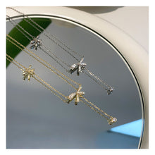 Load image into Gallery viewer, Diamond Bowknot Necklace Niche Versatile Alloy Bowknot Tassel Necklace Clavicle Chain Women Jewelry Accessory