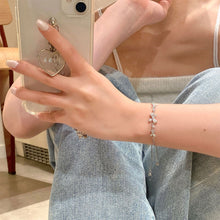 Load image into Gallery viewer, Stylish Silver Bowknot Pull Bracelet Creative Simple Shiny Alloy Bracelet Women Hand Jewelry Accessory