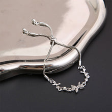 Load image into Gallery viewer, Stylish Silver Bowknot Pull Bracelet Creative Simple Shiny Alloy Bracelet Women Hand Jewelry Accessory