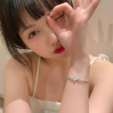 Load image into Gallery viewer, Stylish Silver Bowknot Pull Bracelet Creative Simple Shiny Alloy Bracelet Women Hand Jewelry Accessory