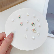 Load image into Gallery viewer, Exquisite Small One-week Earrings Set Cute Sweet Alloy Earrings Ear Studs Jewelry Accessories for Women