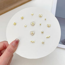 Load image into Gallery viewer, Exquisite Small One-week Earrings Set Cute Sweet Alloy Earrings Ear Studs Jewelry Accessories for Women