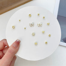 Load image into Gallery viewer, Exquisite Small One-week Earrings Set Cute Sweet Alloy Earrings Ear Studs Jewelry Accessories for Women