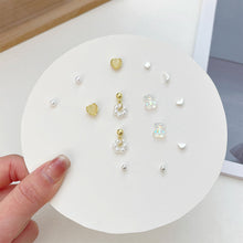 Load image into Gallery viewer, Exquisite Small One-week Earrings Set Cute Sweet Alloy Earrings Ear Studs Jewelry Accessories for Women