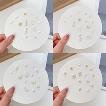 Load image into Gallery viewer, Exquisite Small One-week Earrings Set Cute Sweet Alloy Earrings Ear Studs Jewelry Accessories for Women